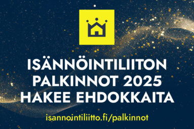 Isännöintiliiton palkintojen ehdokashaku käynnistyi